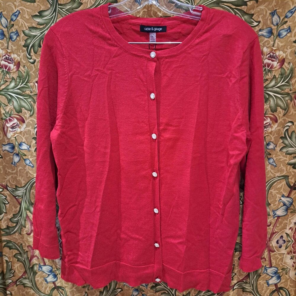 Red long sleeve fancy button down shirt top